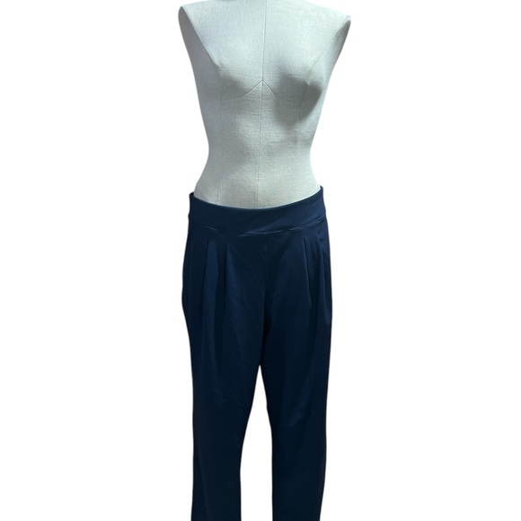 Kit and Ace Blue Trousers High-Waisted Smooth Fabric - Picture 1 of 3
